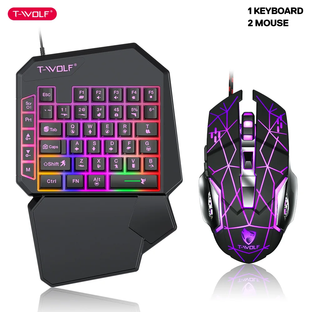 Gaming Keyboard Mini - T-WOLF tf900 conjunto de trono de