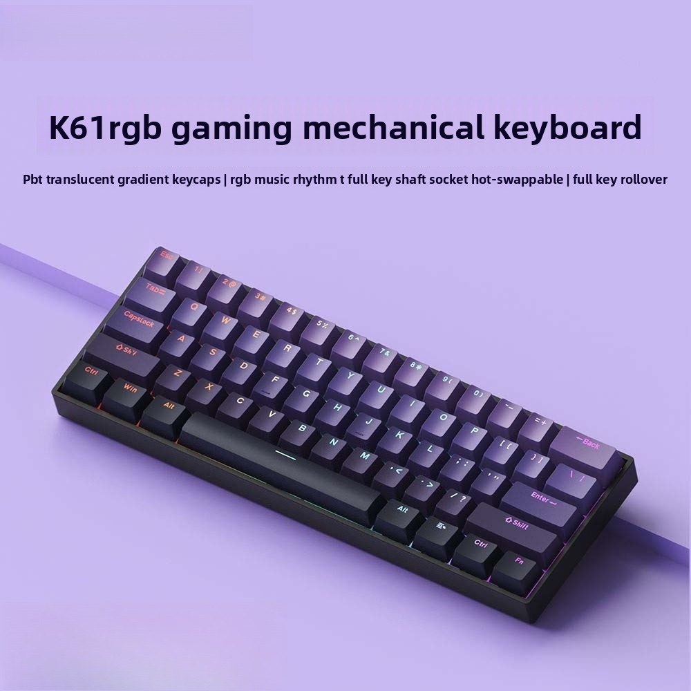 Keyboard Gaming Blue Switch - Teclado Mecânico Sem Fio 60% Bluetooth
