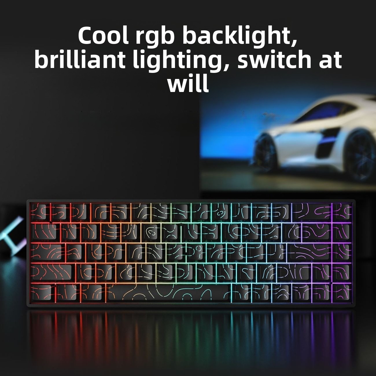 Teclado Mecânico Sem Fio 60% B - Keyboard Gaming Blue Switch avaliação e preço