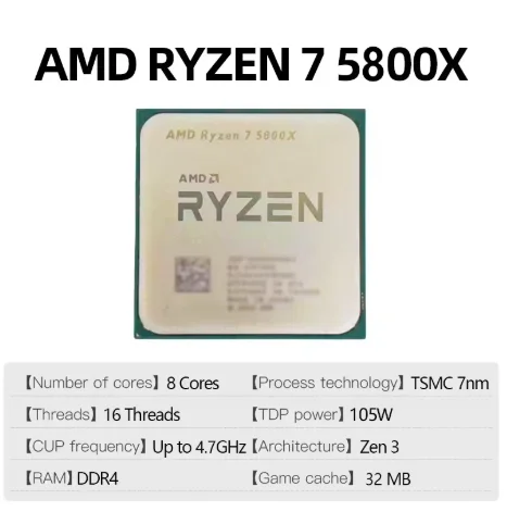 Processador AMD Ryzen 7 5800X  - Amd Cpu Ryzen 7 avaliação e preço