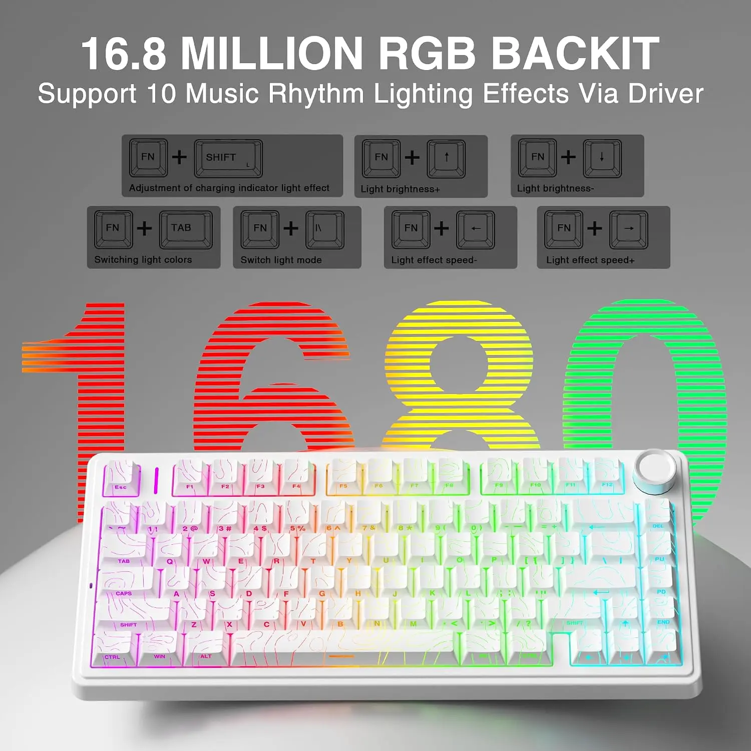 Teclado Mecânico Gamer AULA F7 - Gaming Keyboard Nearby avaliação e preço